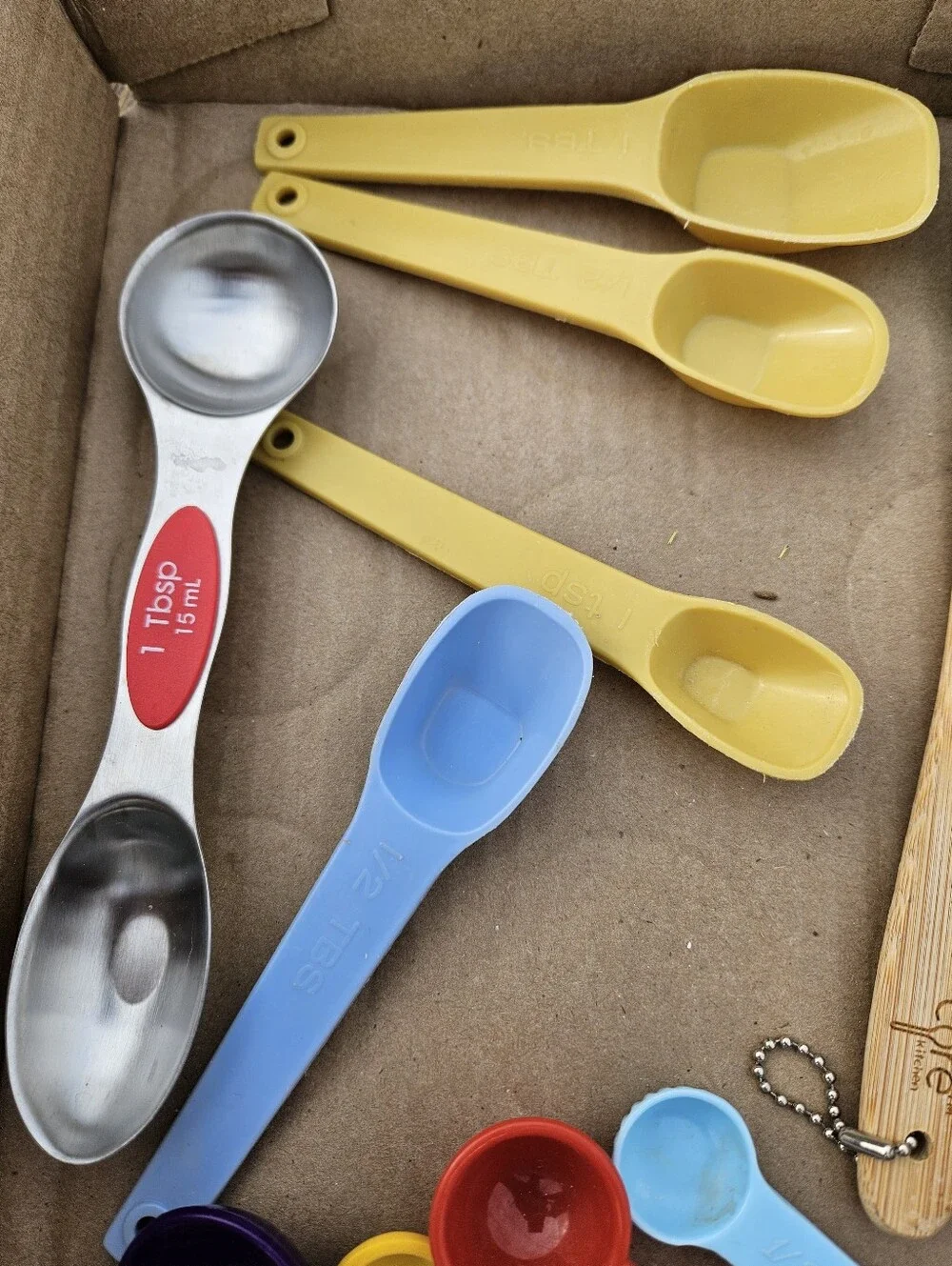 Rainbow measuring spoons set #cooking #kitchen